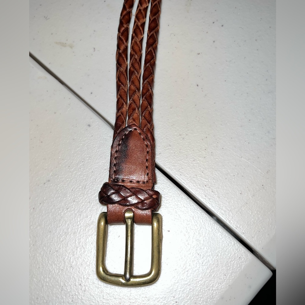 Leather 28” Braided Belt
